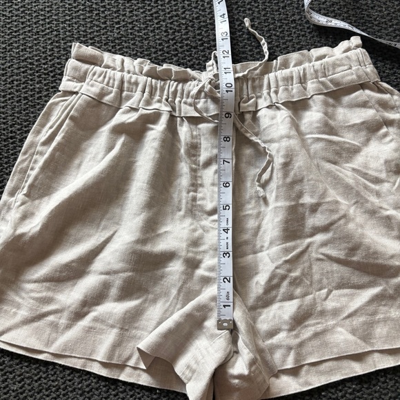 Reiss Lacey Linen Blend Pull On Shorts in Gray Size 4 - Picture 11 of 13